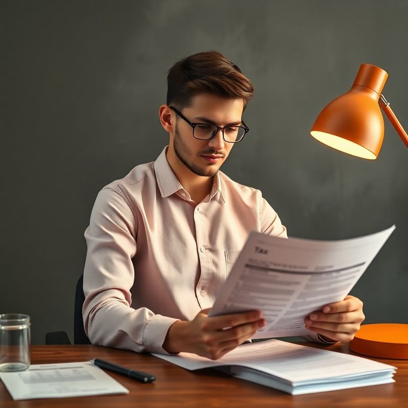 Profesionist care revizuiește documente fiscale personale